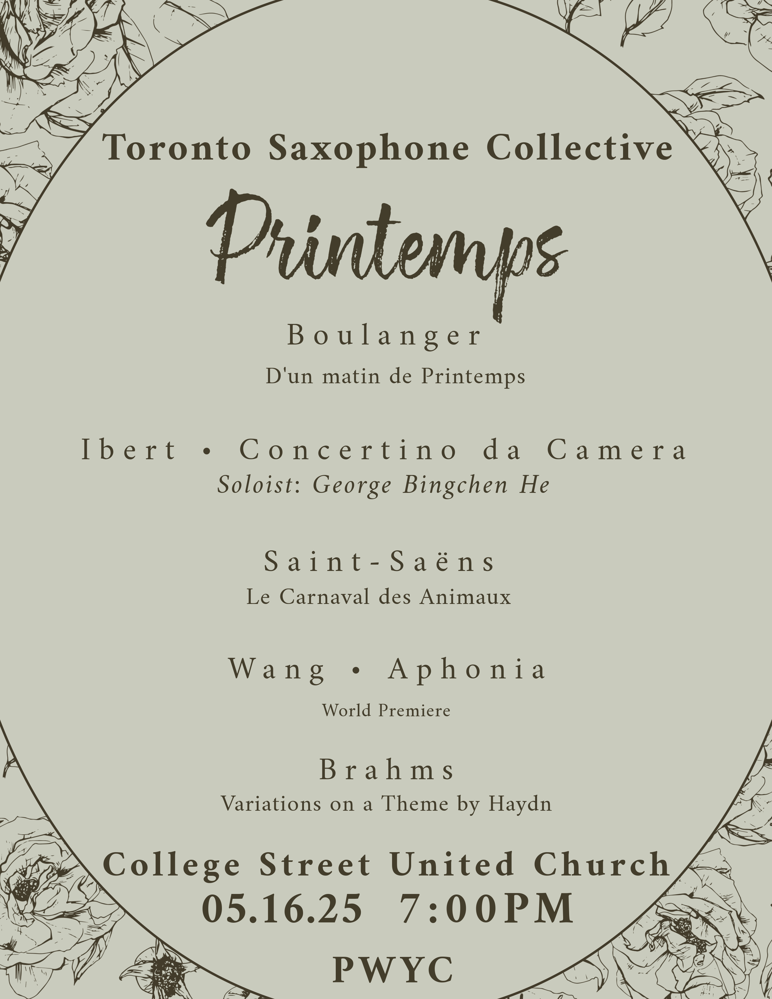 Holiday concert with Toronto Saxophone Collective